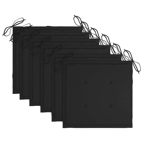  6 db összecsukható tömör tíkfa kerti szék párnával