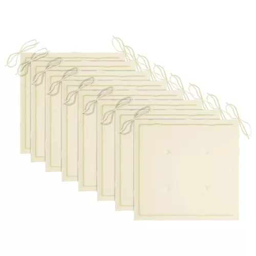  8 db tömör tíkfa kerti szék párnával