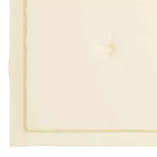  4 db rakásolható tömör tíkfa kerti szék párnákkal