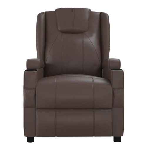  barna műbőr elektromos masszázsfotel