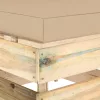  zöld impregnált fa elemes középső kanapé párnákkal