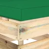  zöld impregnált fa elemes középső kanapé párnákkal