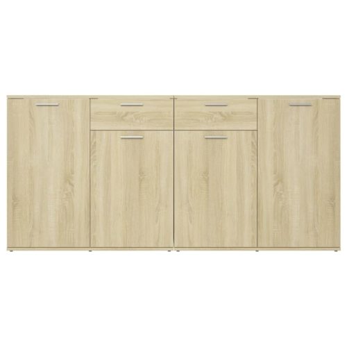  sonoma tölgy színű szerelt fa tálalószekrény 160 x 36 x 75 cm