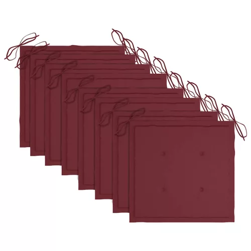  8 db összecsukható tömör akácfa kerti szék párnákkal