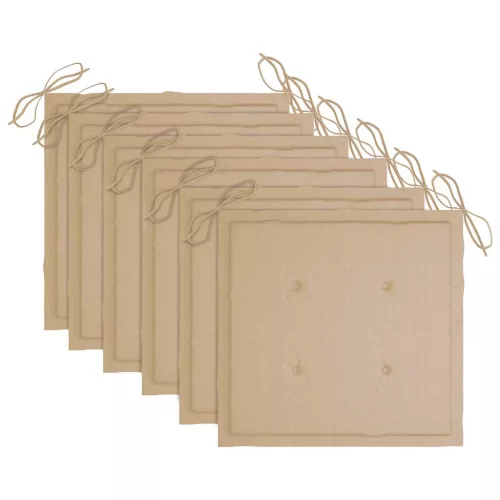  6 db összecsukható tömör akácfa kerti szék párnával