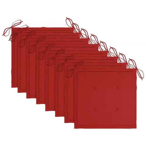  8 db összecsukható tömör akácfa kerti szék párnákkal