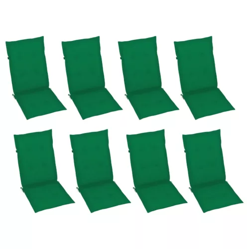  8 db szürke tömör akácfa kerti dönthető szék párnával