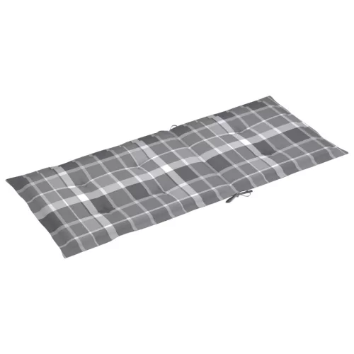  8 db szürke tömör akácfa kerti dönthető szék párnával