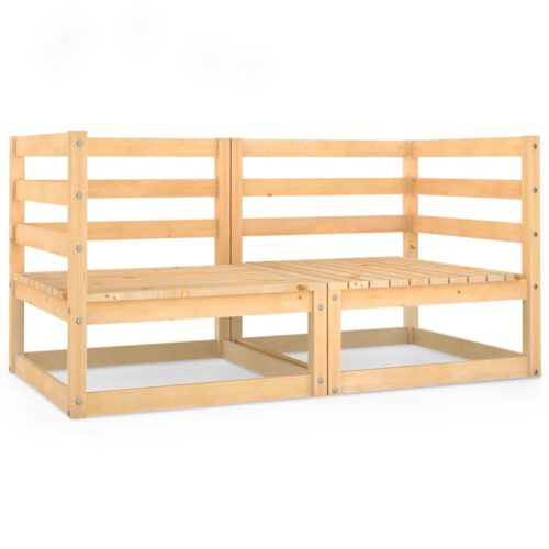  kétszemélyes tömör fenyőfa kerti kanapé