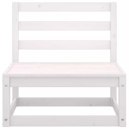  négyszemélyes fehér tömör fenyőfa kerti kanapé