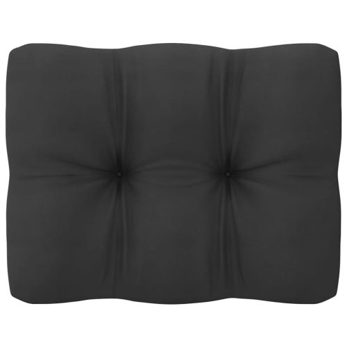  háromszemélyes tömör fenyőfa kerti kanapé párnákkal