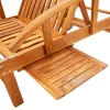  2 db tömör akácfa napozóágy párnákkal
