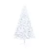  fehér megvilágított fél műkarácsonyfa gömb szettel 240 cm