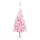  rózsaszín PVC megvilágított műkarácsonyfa gömb szettel 120 cm