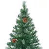  megvilágított műkarácsonyfa gömb szettel és tobozzal 180 cm