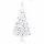  fehér PVC megvilágított műkarácsonyfa gömb szettel 150 cm
