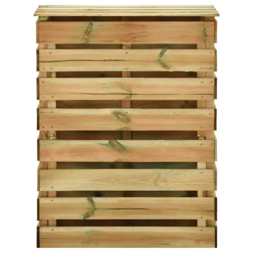  2 db lécezett impregnált fenyőfa kerti komposztáló 80x50x100 cm