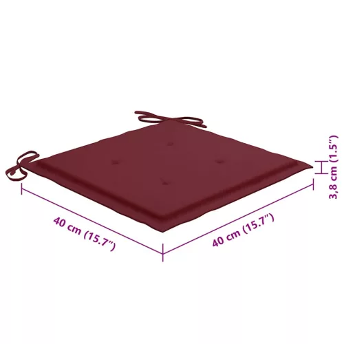  8 db összecsukható tömör akácfa kerti szék párnákkal