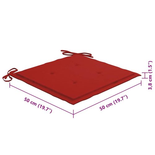  4 darab tömör akácfa kültéri étkezőszék párnával