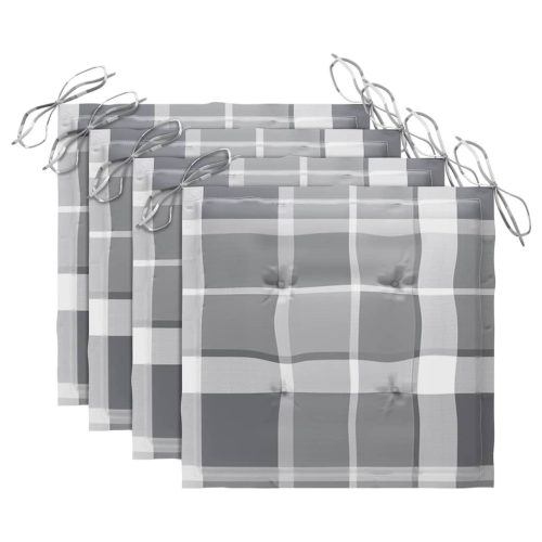  4 darab tömör akácfa kültéri étkezőszék párnával