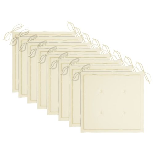  8 db tömör akácfa kültéri étkezőszék párnával