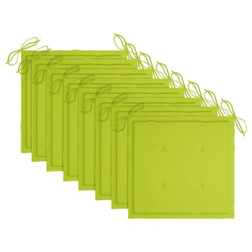  8 db tömör akácfa kültéri étkezőszék párnával