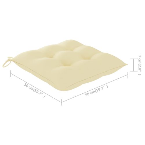  8 db tömör akácfa kültéri étkezőszék párnával