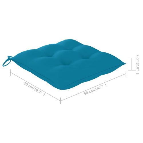  8 db tömör akácfa kültéri étkezőszék párnával