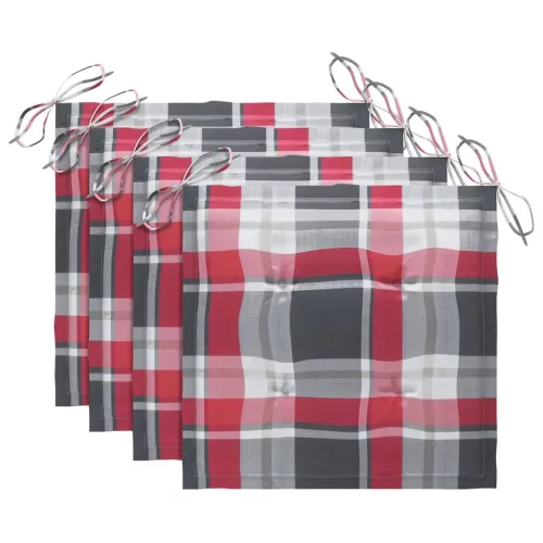  4 db tömör akácfa kerti szék párnákkal