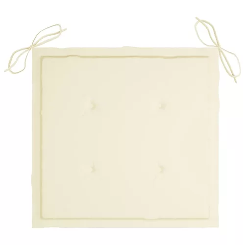  6 db tömör akácfa kerti szék párnákkal