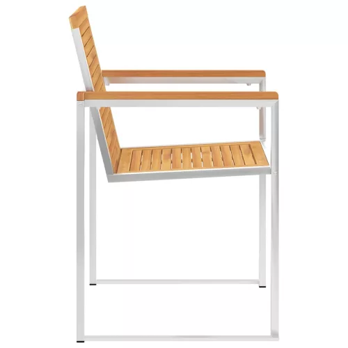  6 db tömör tíkfa kerti szék párnákkal