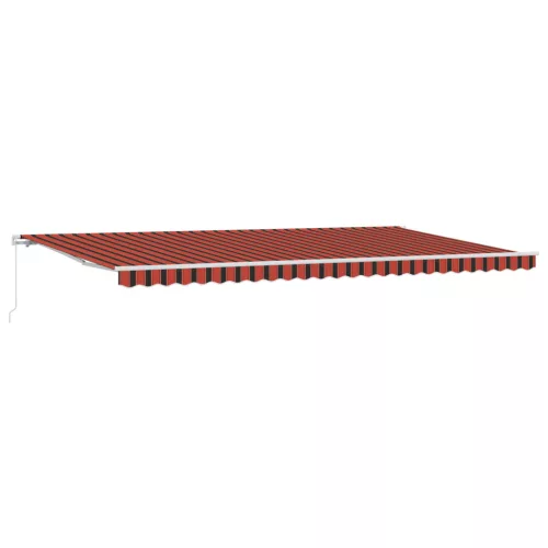  Behúzható napellenző Narancs és Barna 600 x 300 cm szövet