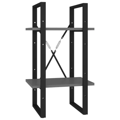  5 szintes szürke szerelt fa könyvszekrény 40 x 30 x 175 cm