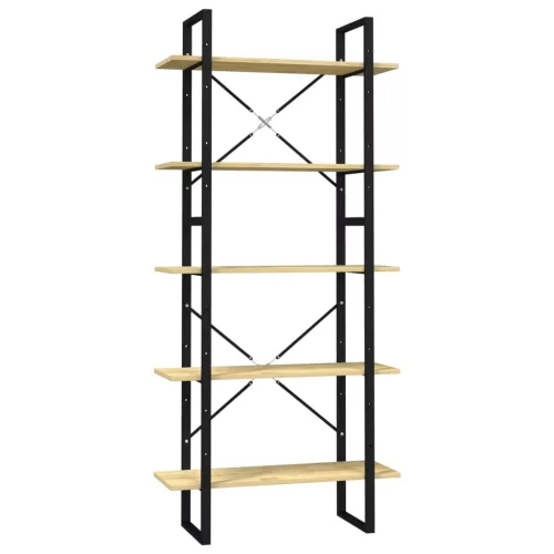  ötszintes fenyőfa könyvszekrény 80 x 30 x 175 cm