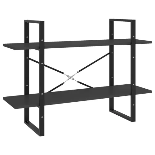  5 szintes szürke szerelt fa könyvszekrény 100 x 30 x 175 cm