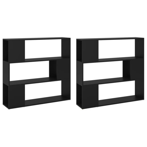  fekete térelválasztó könyvszekrény 100 x 24 x 188 cm