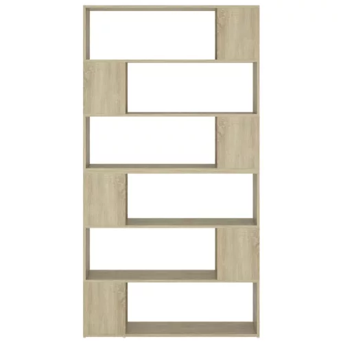  sonoma tölgy színű térelválasztó könyvszekrény 100x24x188 cm