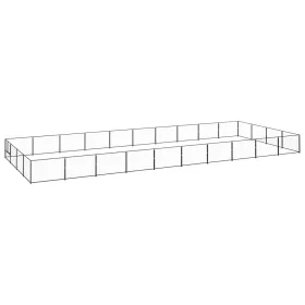 fekete acél kutyakennel 40 m²
