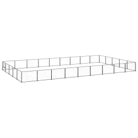  fekete acél kutyakennel 45 m²