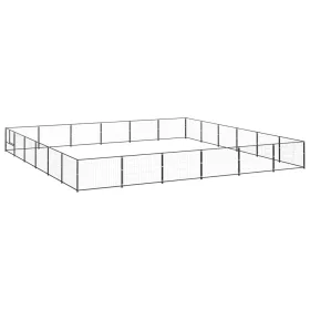  fekete acél kutyakennel 36 m²