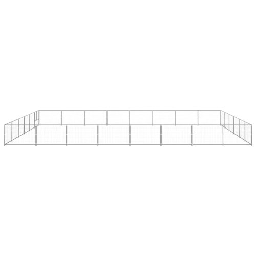  ezüstszínű acél kutyakennel 48 m²
