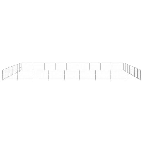  ezüstszínű acél kutyakennel 63 m²