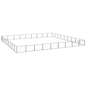  fekete acél kutyakennel 81 m²