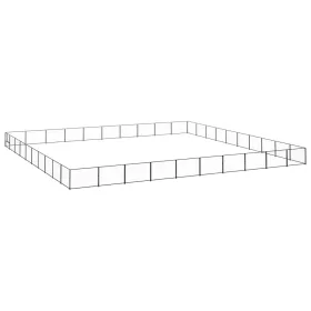  fekete acél kutyakennel 100 m²
