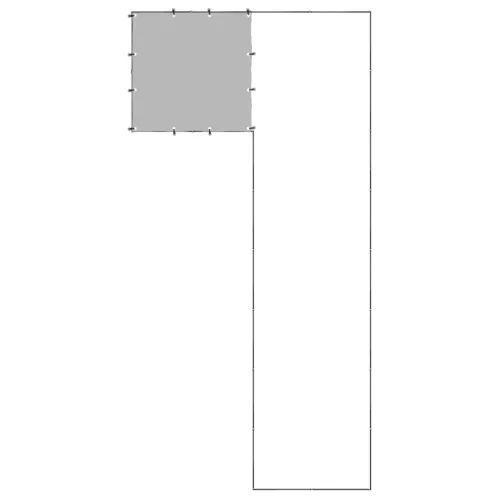  fekete acél kutyakennel 6,05 m²  