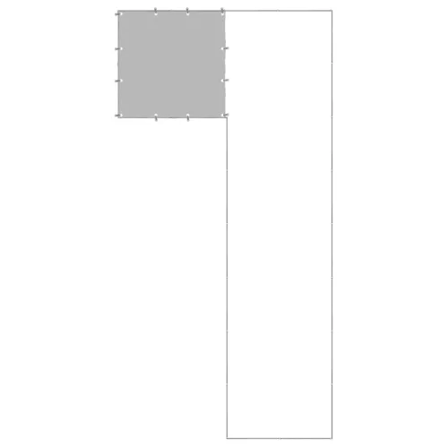  ezüstszínű acél kutyakennel 6,05 m²  
