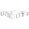  fekete acél kutyakennel 37,51 m²  