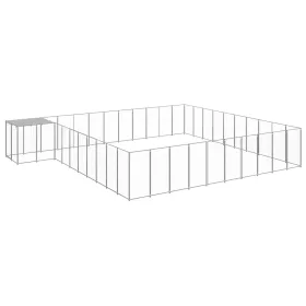  ezüstszínű acél kutyakennel 31,46 m²