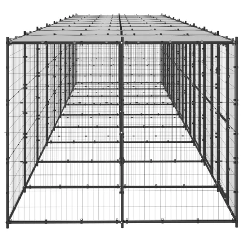  kültéri acél kutyakennel tetővel 21,78 m²