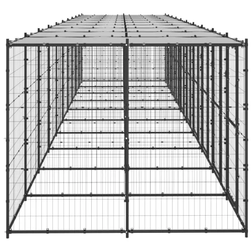  kültéri acél kutyakennel tetővel 24,2 m²